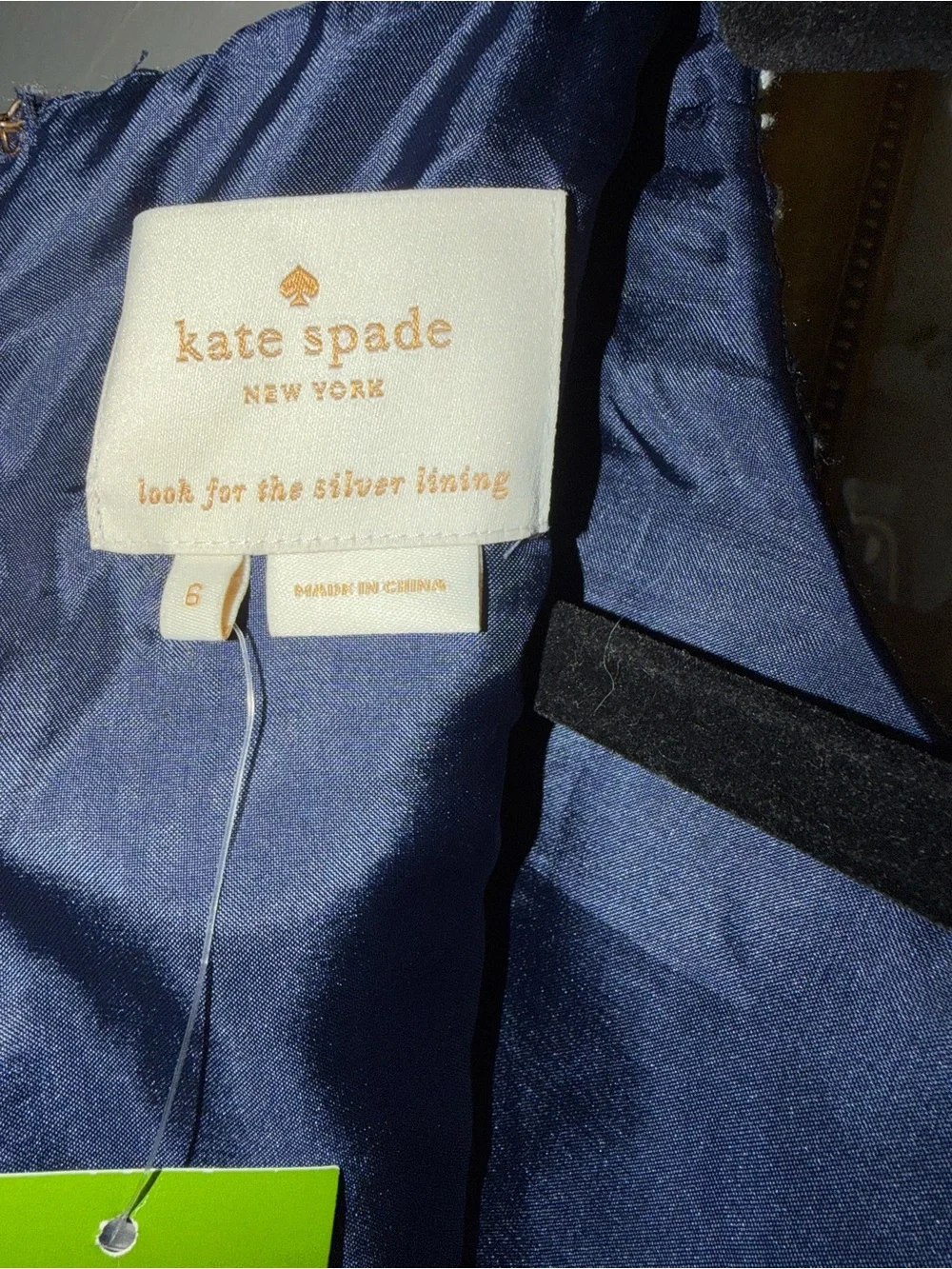 Kate Spade Tift Dress Embellished Size 6 NWT in French Navy